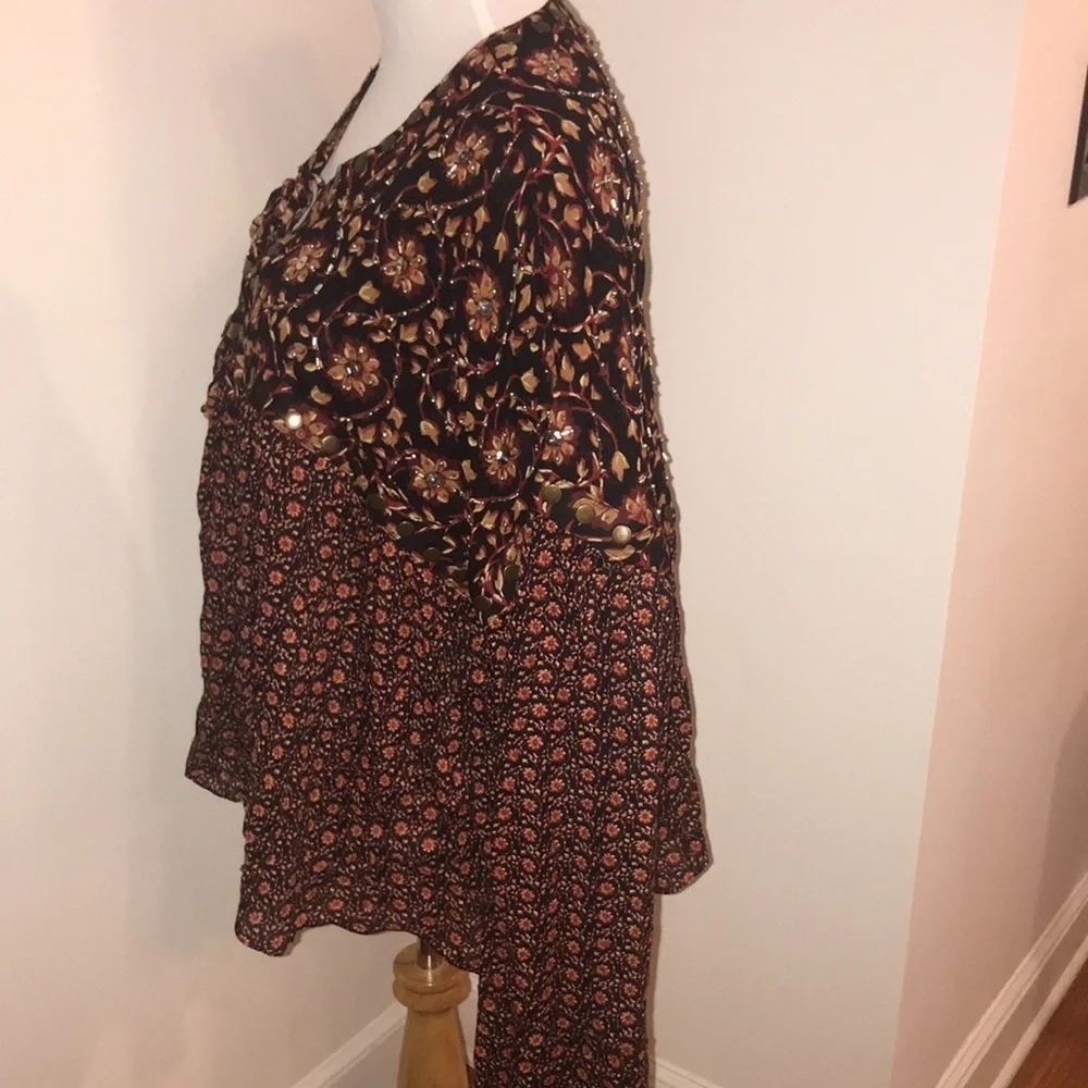 NWT Free People Malia Babydoll Jacket Blouse size Large